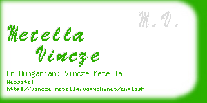 metella vincze business card